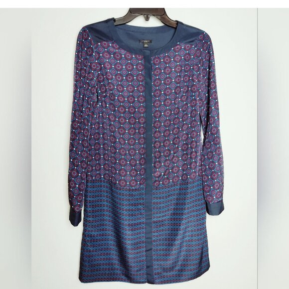 NWOT Ann Taylor Scarf Print Drop Waist Shift Dress – Size 2 - Picture 1 of 9
